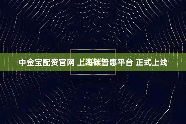 中金宝配资官网 上海碳普惠平台 正式上线