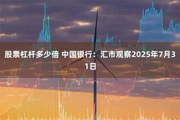 股票杠杆多少倍 中国银行：汇市观察2025年7月31日